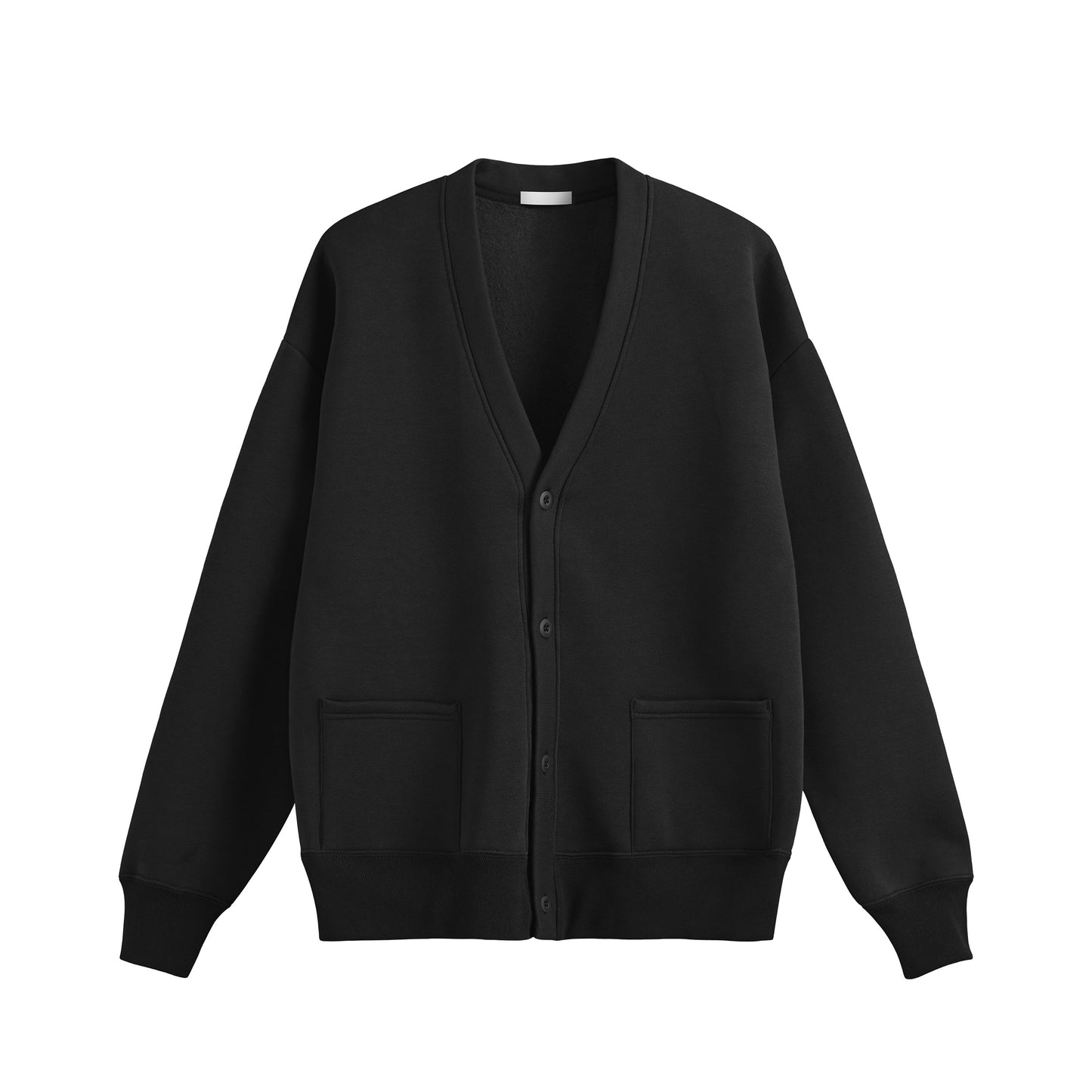 fleece-lined sweatshirt cardigan