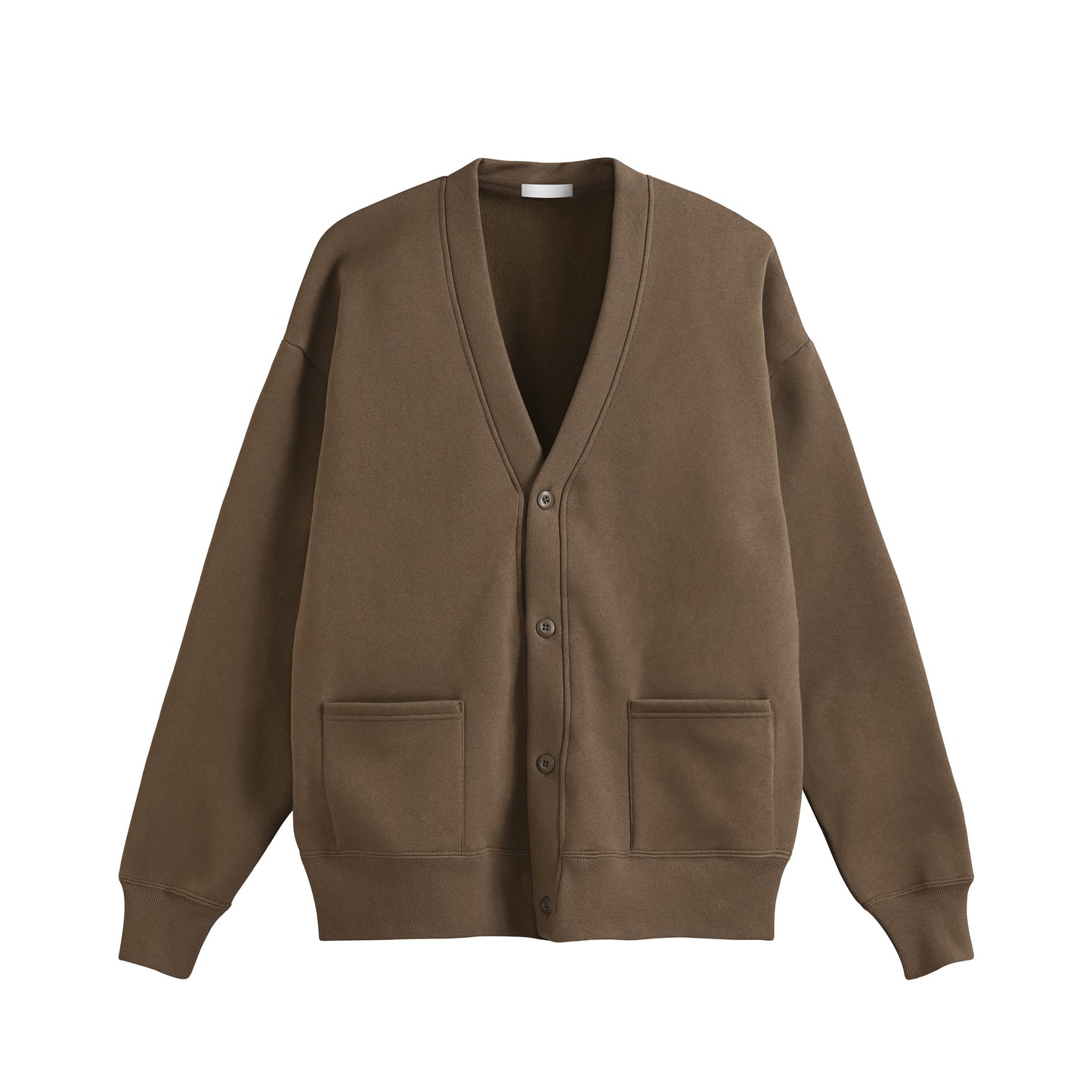 fleece-lined sweatshirt cardigan