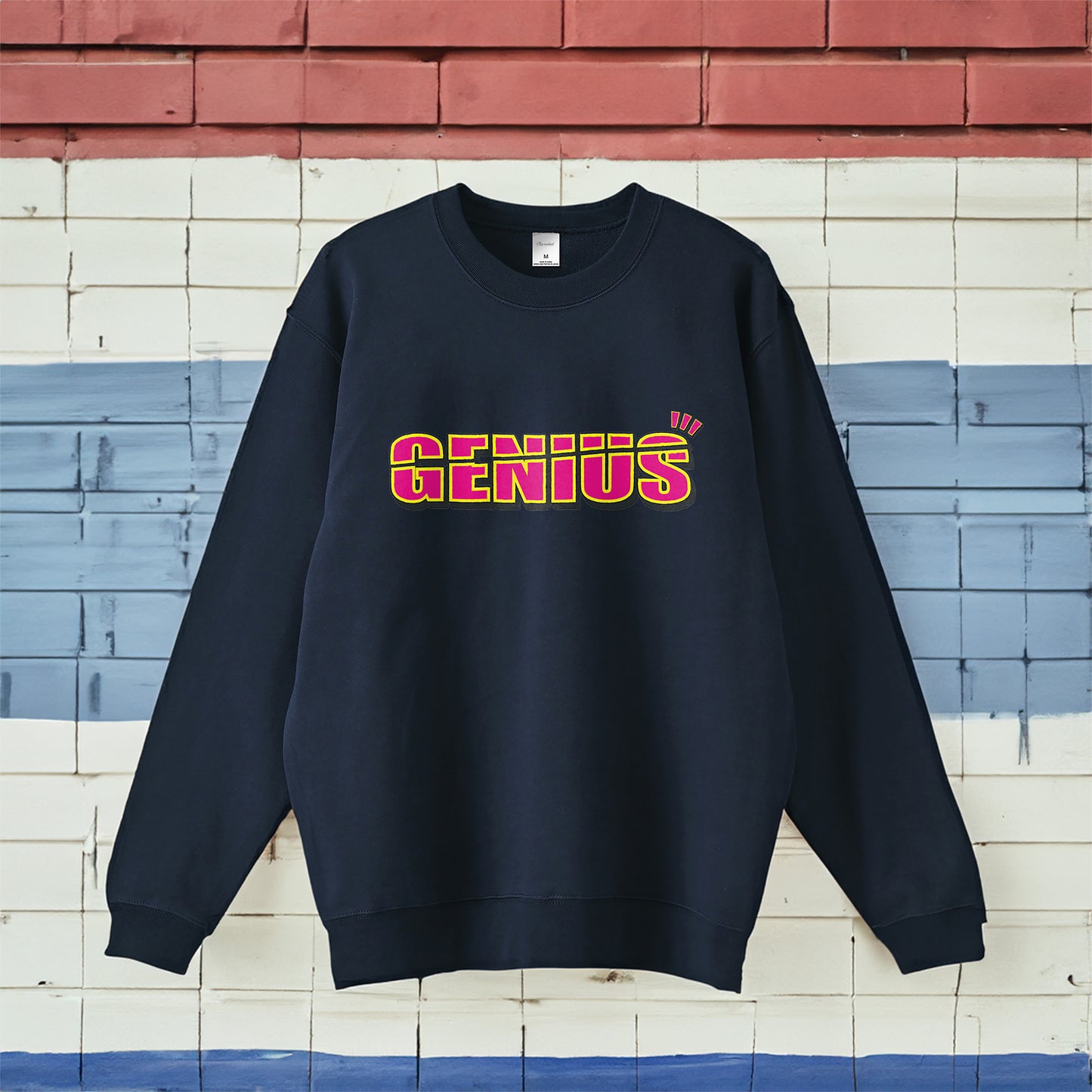 Standard Reverse Fleece Sweatshirt "GENIUS"