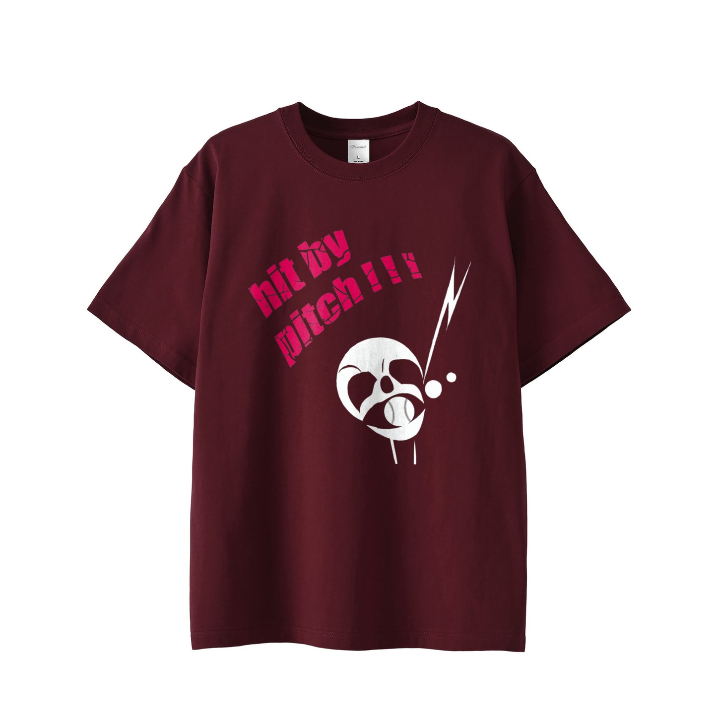 T-shirt "hit by pitch!!!"