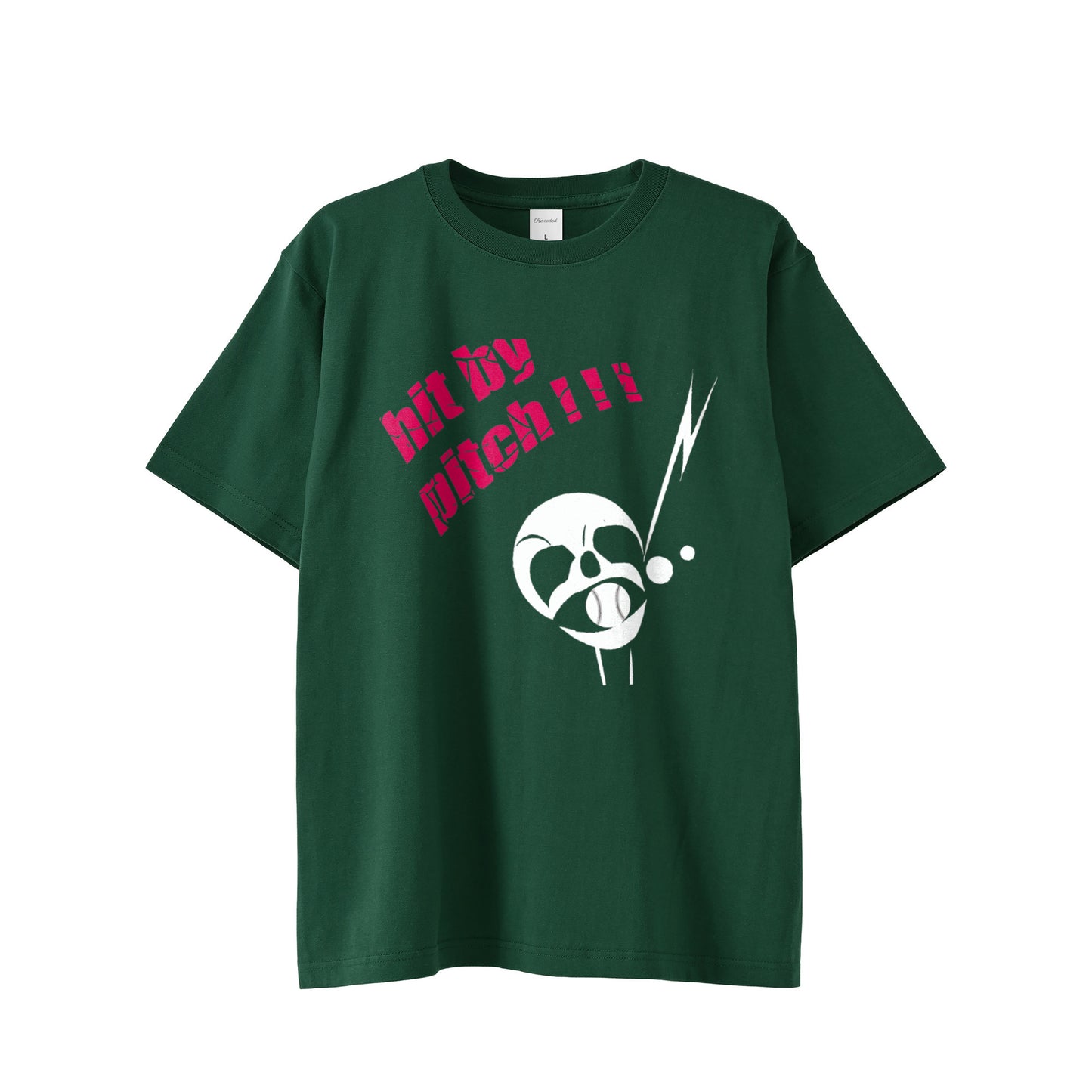 T-shirt "hit by pitch!!!"