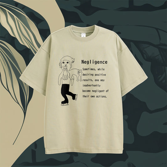 11.3oz Heavyweight T-shirt  "Negligence" Yamagata's Collection